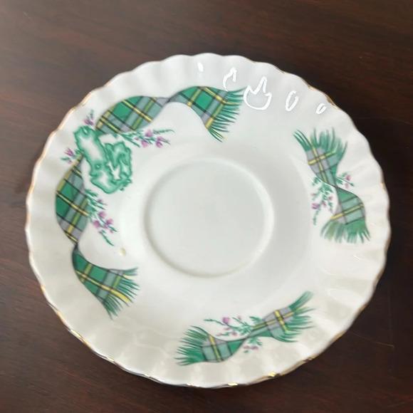 Royal Albert Teacup Saucer Cape Breton Canada Green Tartan Bone China - Picture 5 of 10